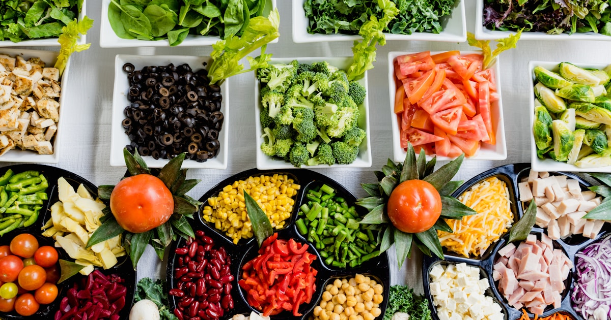 Sleep-friendly foods on a kitchen counter