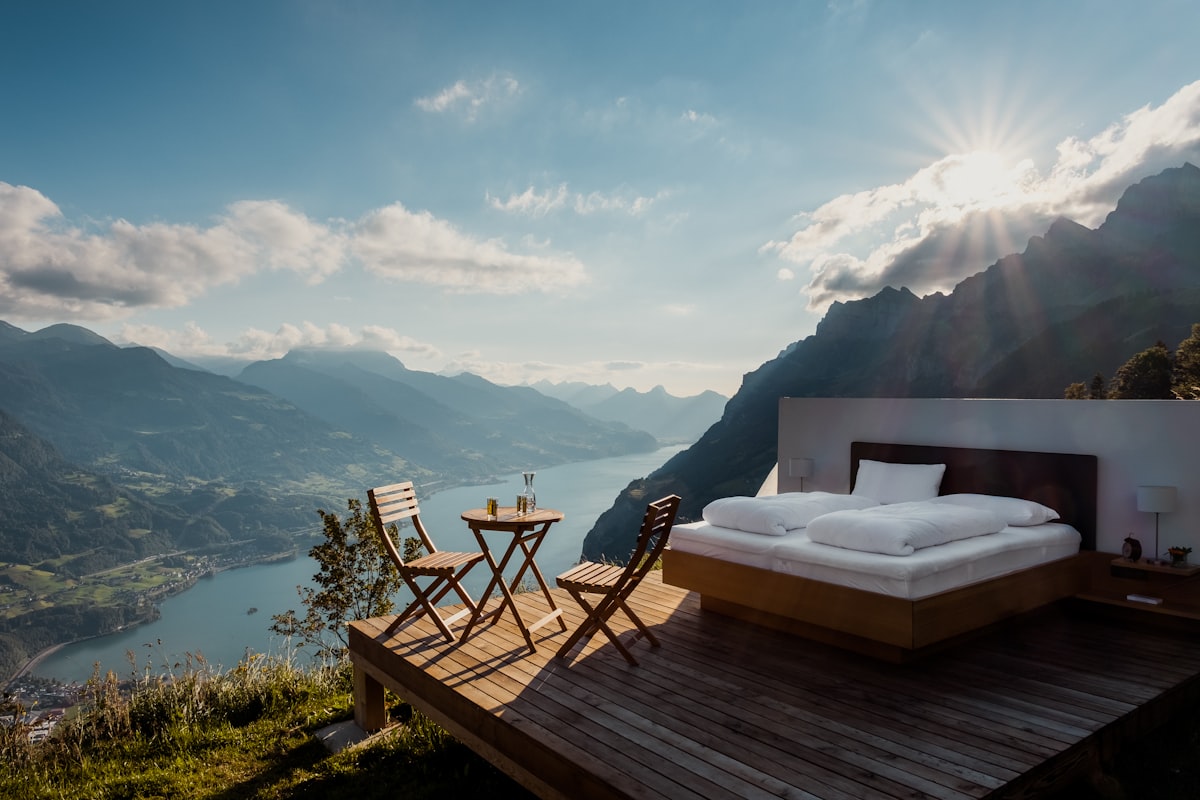 Dark bedroom at night — creating a peaceful sleep environment during thunderstorms